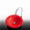 Lavabo redondo de medidas 47 h.14 cm. Modelo Swing Línea Fiori, acabado en rojo cerezas (Cherrys).